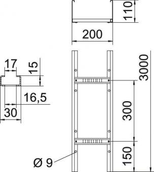 OBO LG 112 VS 3 FT Kabelleiter gelocht m 