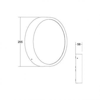 BRUM Wandleuchte EYE schwarz    10036183 