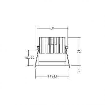 BRUM LED-Einbauleuchte 500mA,   12036403 