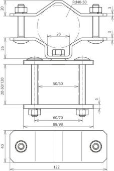 Dehn 105376 BS    BS D40.50 4K60.120 V2A 