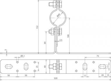 DEHN Wandbefestigung NIRO mit b   105140 