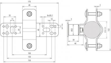 DEHN Wandbefestigung NIRO         105342 