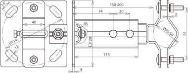 Dehn 105344 WB D40.50 V150.200 STTZN V2A 