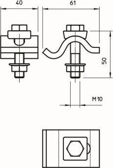 OBO TKS-L-25 FT Spannklaue leicht 