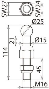 DEHN Kugelfestpunkt gerade m.     755645 