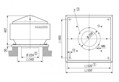 Maico Radial-Dachventilator m. MDR 22 EC 