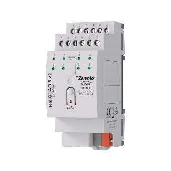 Zennio ZIORQ8V2 RailQUAD KNX Modul 8A/D 
