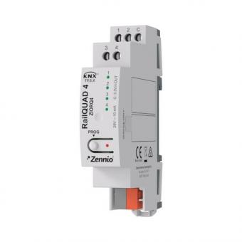 Zennio ZIORQ4 RailQUAD KNX Modul 4A/D 