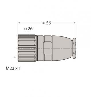 TURCK M23 x 1  FW-M23ST12Q-G-CP-ME-XX-10 