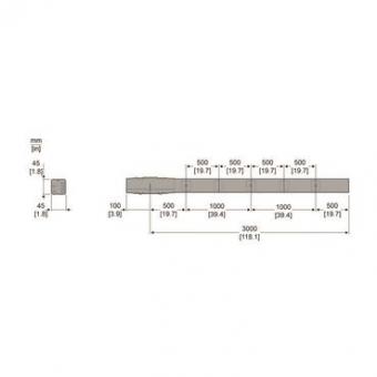 GS Schienenkasten, gerade, KBB25ED44305W 