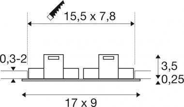 SLV NEW TRIA  155 Deckeneinbau-  1008008 