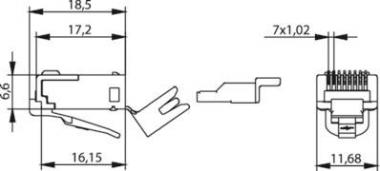 TG RJ45-Stecker geschirmt    J00026A0165 