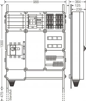 Hensel Ladeverteiler f.6 Mi EV 11kW 6101 