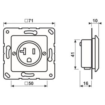 JG UP NEMA-Steckdose ST550 20A    121-20 