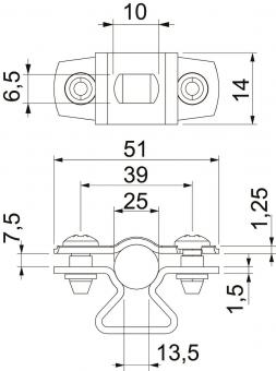 OBO ASL 733 25 A2 Abstandschelle 