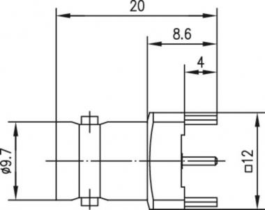 TEGA BNC-Buchse f.LTP 50Ohm    100023416 