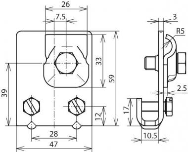 DEHN Falzklemme  FK KB 6.10 KBF0.7 10 CU 