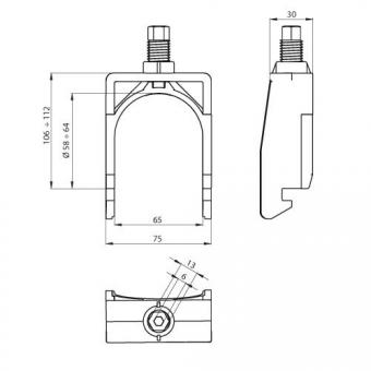 Unex Kabelschelle achatgrau     67791-48 