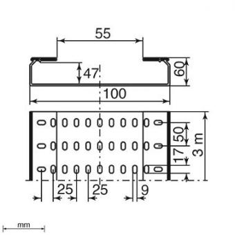 Unex Kabelrinne gelocht halogen 66100-48 
