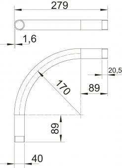 OBO SBNM40 FT Stapa Gewindebogen 
