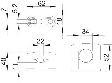 OBO 3082 LGR SOM-Schelle 22-34mm PS 