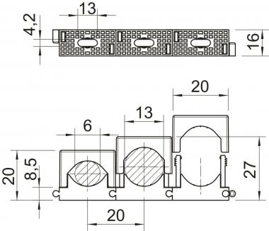 OBO 2037 6-13 LGR Reihen-Druck-Schelle 