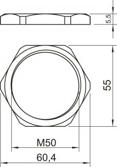 OBO 169 MS M50 Gegenmutter M50 CuZn N 