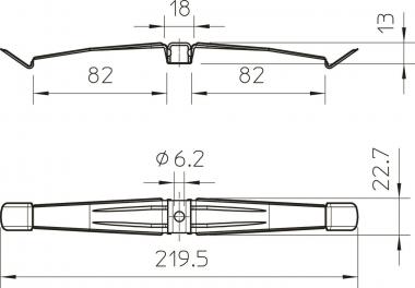 OBO 2033 M A2 Kabelklammer 2x8 NYM3x1,5 