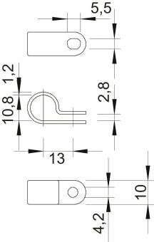 OBO 255 11 LGR Befestigungsschelle 11mm 