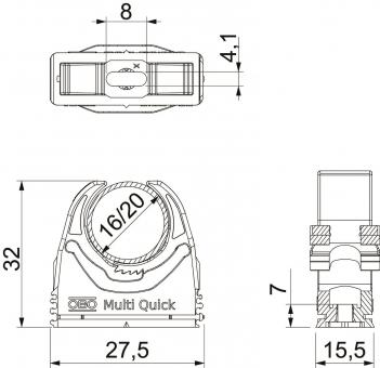 OBO M-Quick M20 LGR Multi-Quick-Schelle 