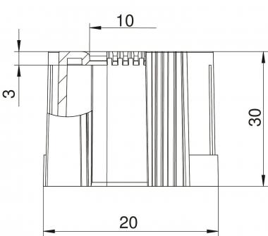 OBO 129 TB M16 SW Rohrendtülle teilbar 