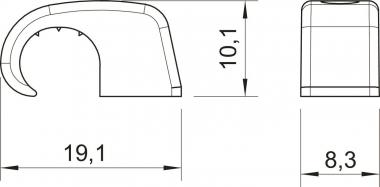 OBO 4040 Haft-Clip o.Nagel 7-12mm PP 