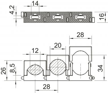 OBO 2037 12-20 LGR Reihen-Druck-Schelle 