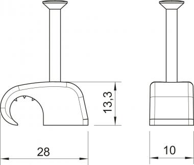 OBO 2027 40 LGR Haft-Clip 10-14mm L40 PP 