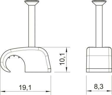 OBO 2026 25 LGR Haft-Clip 7-12mm L25 PP 