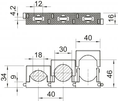 OBO 2037 18-30 LGR Reihen-Druck-Schelle 