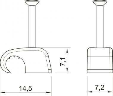 OBO 2025 25 LGR Haft-Clip 4-7mm L25 PP 
