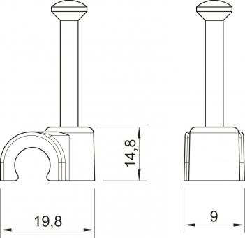 OBO 2012 35 SW ISO-Nagel-Clip 12mm L35 