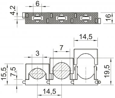OBO 2037 3-7 LGR Reihen-Druck-Schelle 