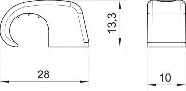 OBO 4041 Haft-Clip o.Nagel 10-14mm PP 