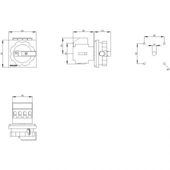 Siemens 3LD20031TL53 Not-Ausschalter 4p 