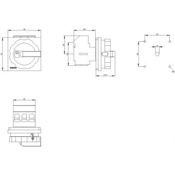 Siemens 3LD25040TK51 Hauptschalter 3p 