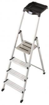 KRAU SECURY Alu-Leiter 4 Stufen   126528 