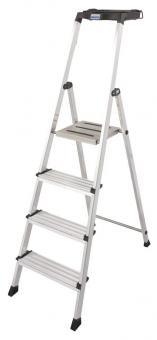 KRAU SECURY Alu-Leiter 4 Stufen   126528 