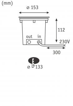 Paulmann Outdoor 230V BodenEBL     94654 