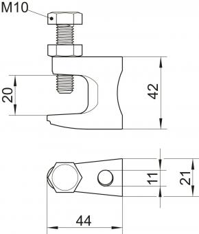 OBO FL2-G M10 TG Trägerschraubklammer m. 