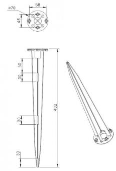 DOTL Erdspiess für DOTLUX LED-      5244 