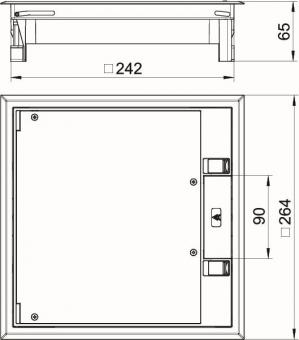 OBO GES9-2 U10T 9011 Geräteeinsatz Univ. 
