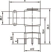 TEGA BNC-Winkelbuchse        J01003A0018 