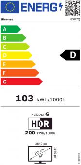 Hisense 85U7Q sw Mini LED-TV ULED 